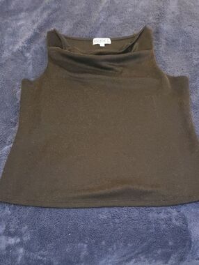 NWOT ROCKIN' C BLACK SLEEVELESS COWL NECK TOP